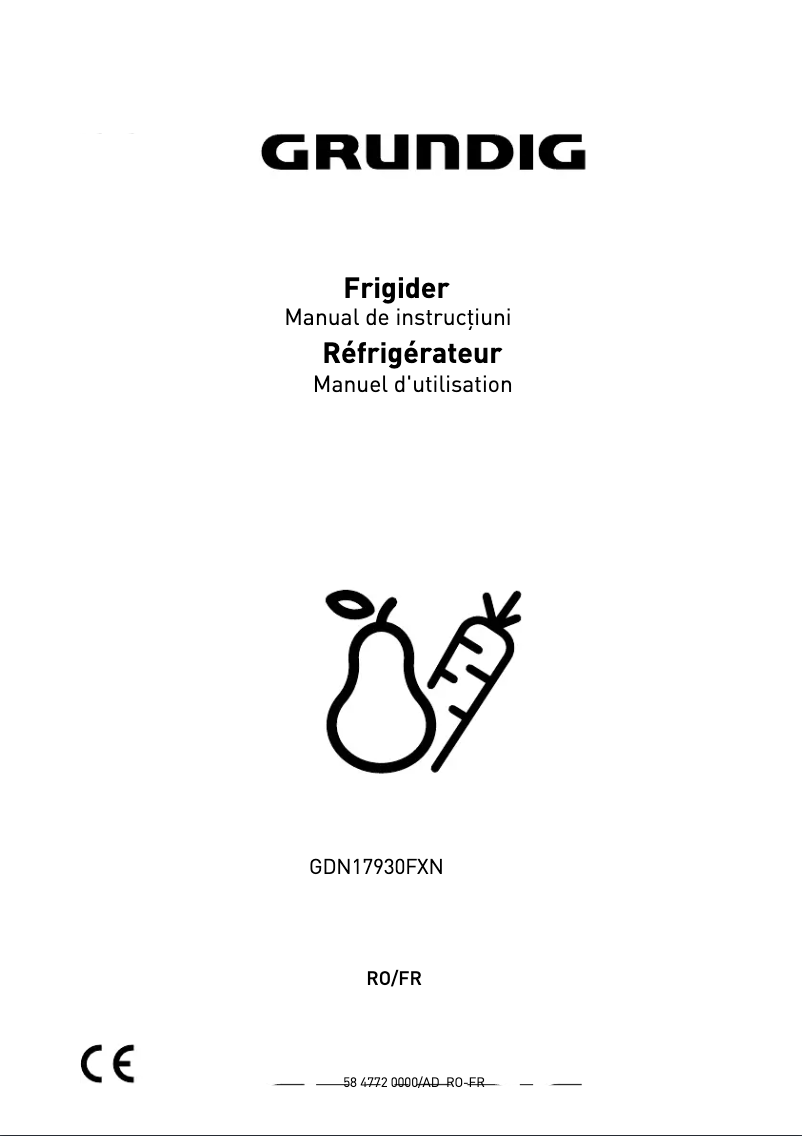 Page 1 de la notice Manuel utilisateur Grundig GDN17930FXN