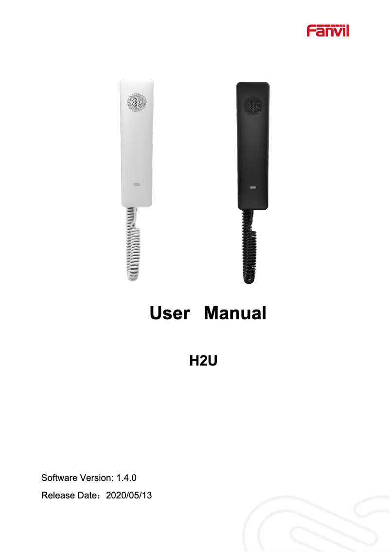 Page 1 of the manual User Manual Fanvil H2U