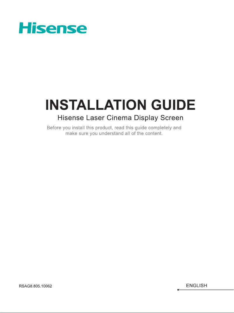 Page 1 de la notice Mode d'emploi Hisense 100L5G-CINE100A