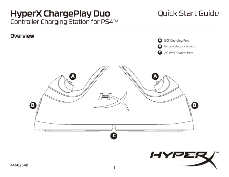 Imagen de la primera página del manual del dispositivo ChargePlay Duo PS4