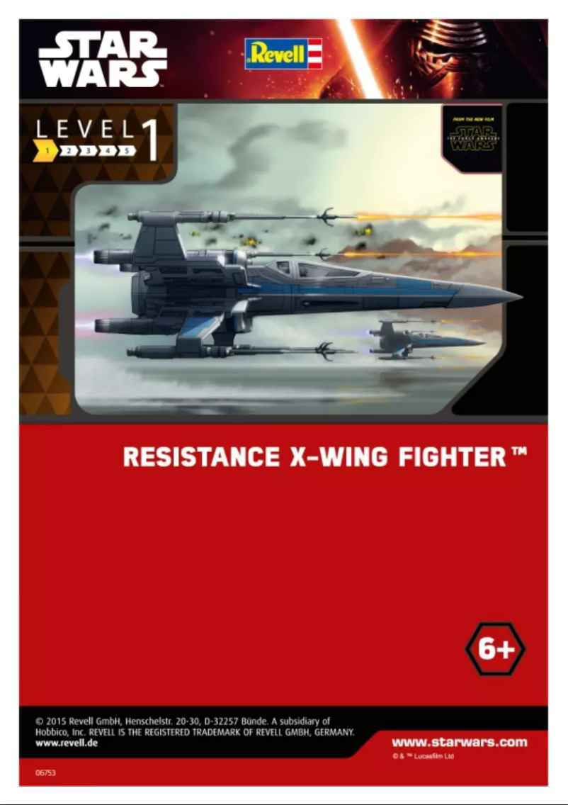 Image de la première page du manuel de l'appareil Resistance X-wing Fighter