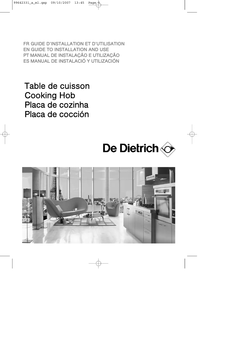 Page 1 de la notice Manuel utilisateur De Dietrich DTi714V