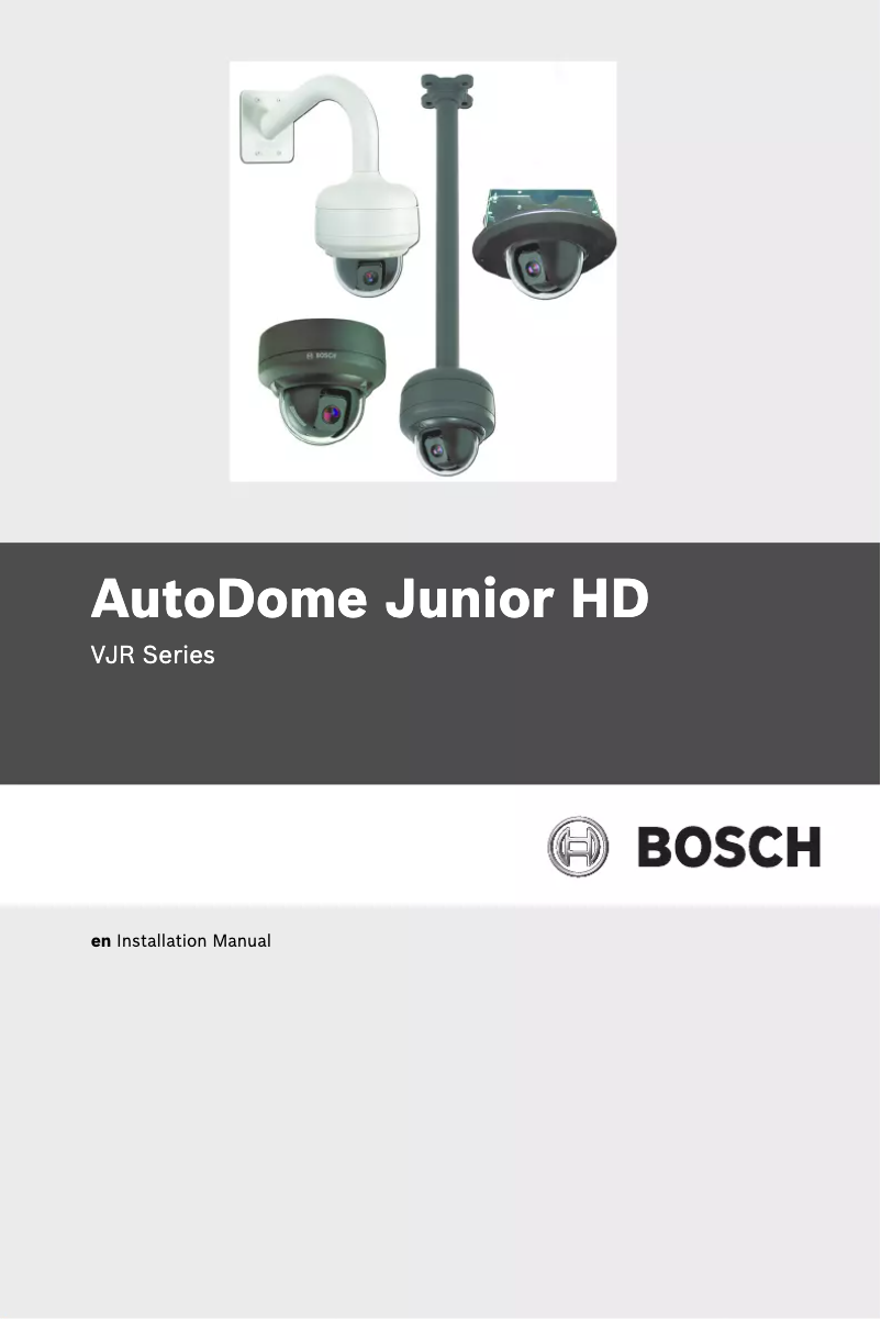 Page 1 de la notice Manuel utilisateur Bosch AutoDome VJR-821