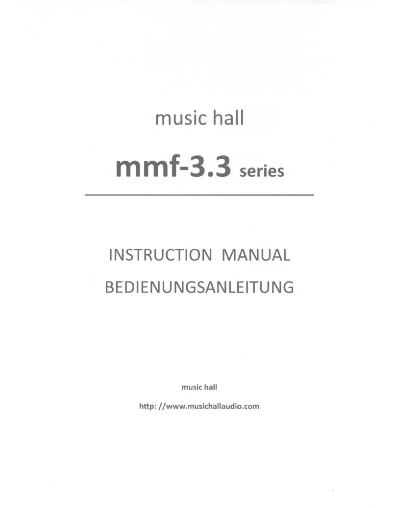 Page n°1 - Manuel utilisateur Music Hall MMF-3.3SE