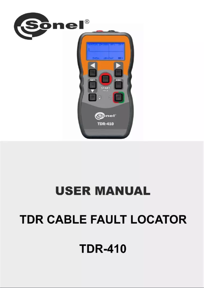 Página 1 del manual Manual de usuario Sonel TDR-410