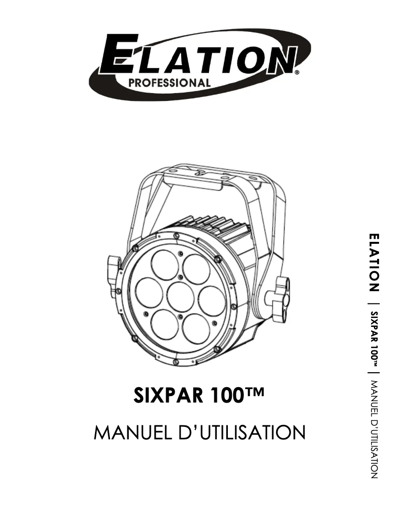 Page 1 de la notice Manuel utilisateur Elation Sixpar 100