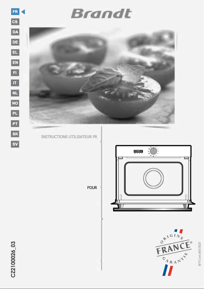 Page 1 de la notice Manuel utilisateur Brandt BKS7131LX