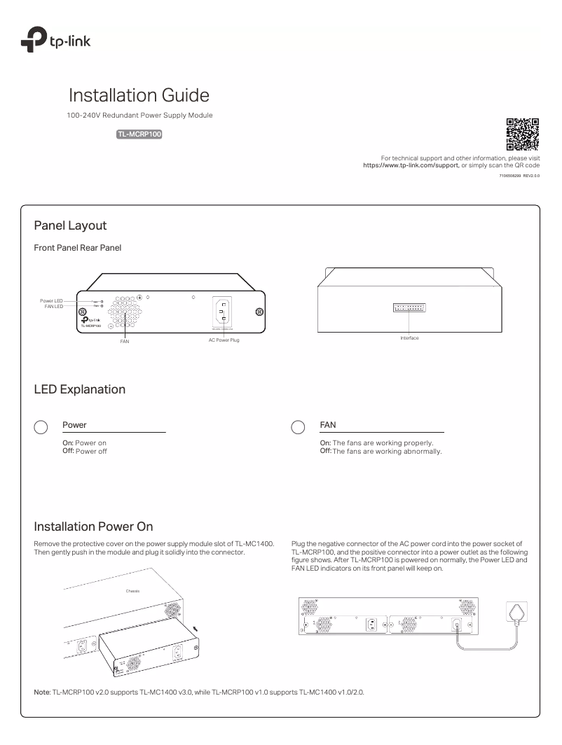 Page 1 de la notice Guide d'installation TP-Link TL-MCRP100