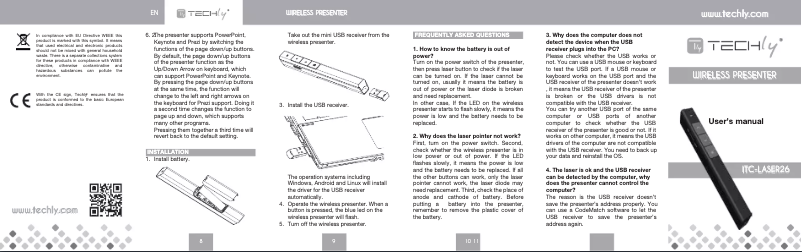Image de la première page du manuel de l'appareil ITC-LASER26