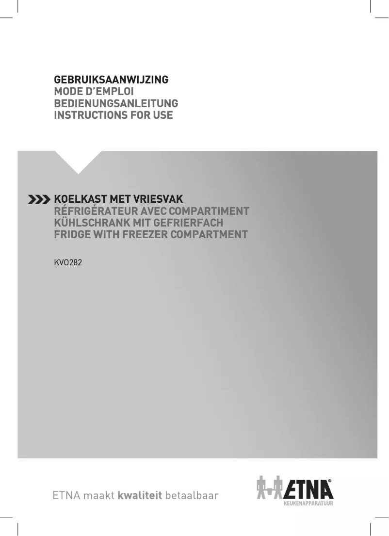 Page n°1 - Manuel utilisateur Etna KVO282