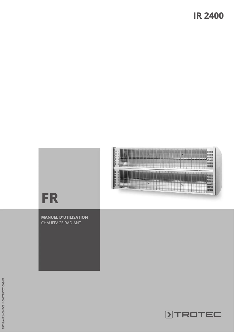 Image de la première page du manuel de l'appareil IR 2400