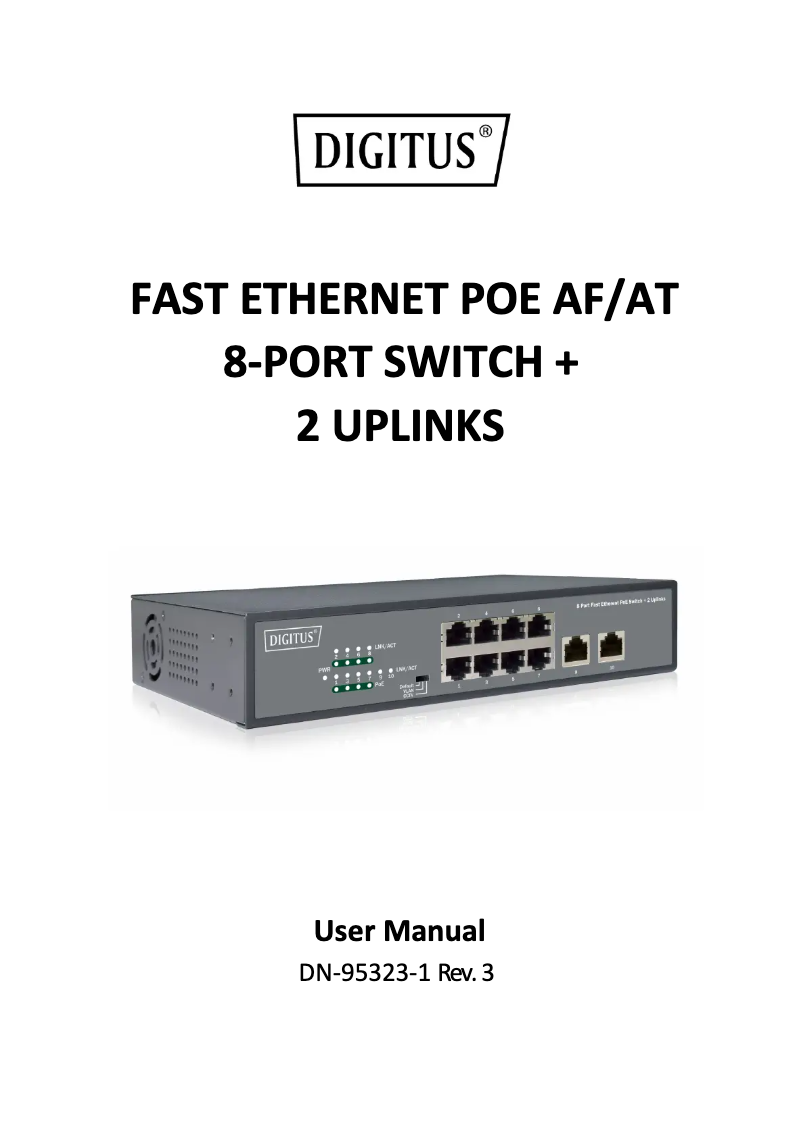 Image de la première page du manuel de l'appareil DN-95323-1