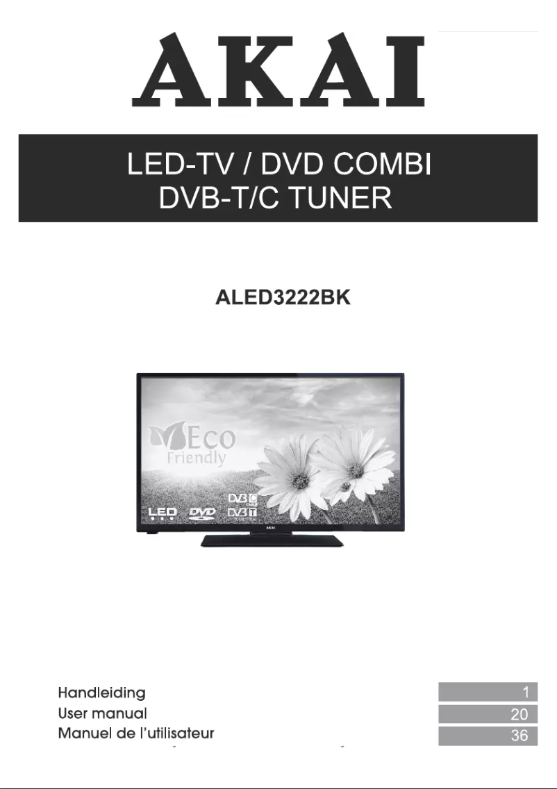 Página 1 del manual Manual de usuario AKAI ALED3222BK