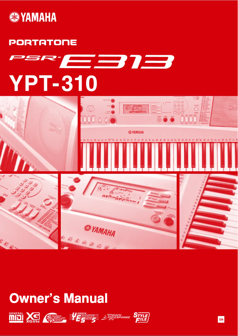 Page 1 de la notice Manuel utilisateur Yamaha YPT-310