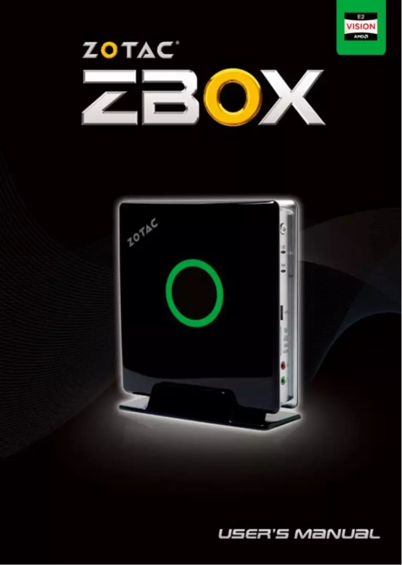 Page 1 de la notice Manuel utilisateur Zotac ZBOX-AD06 PLUS