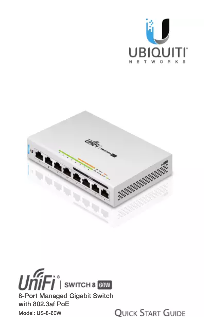 Image de la première page du manuel de l'appareil UniFi Switch 8 US-8-60W
