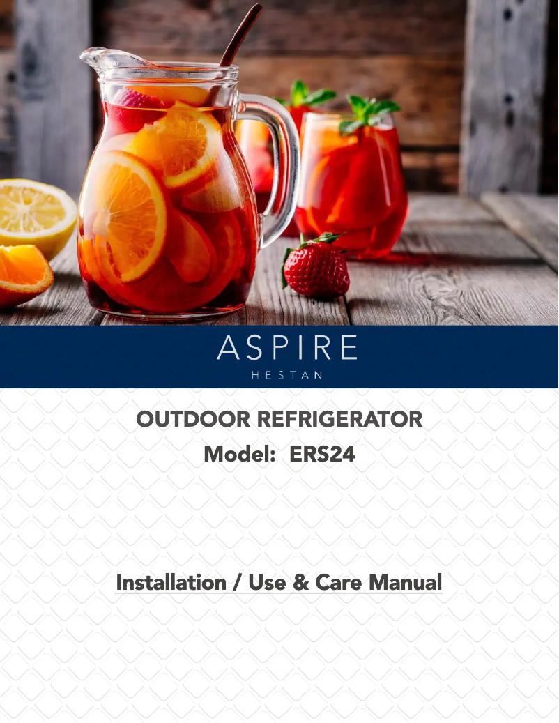 Page 1 de la notice Guide d'installation Hestan ERS24