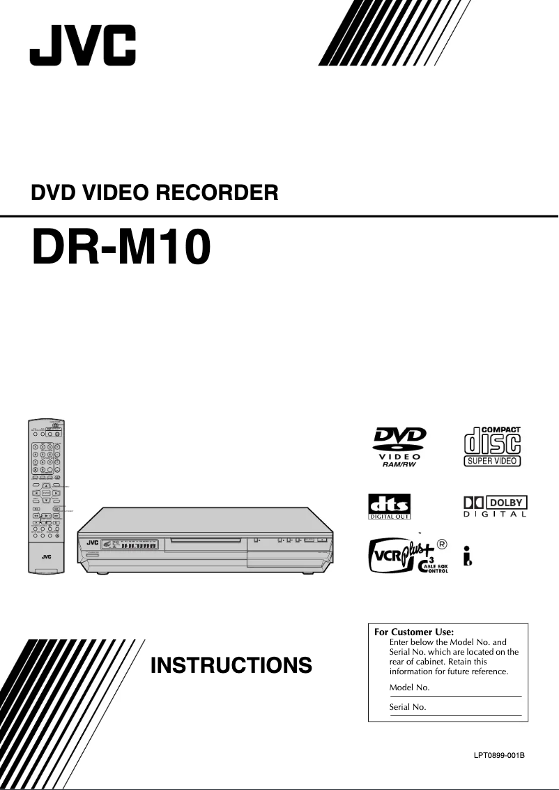 Page 1 of the manual User Manual JVC DR-M10