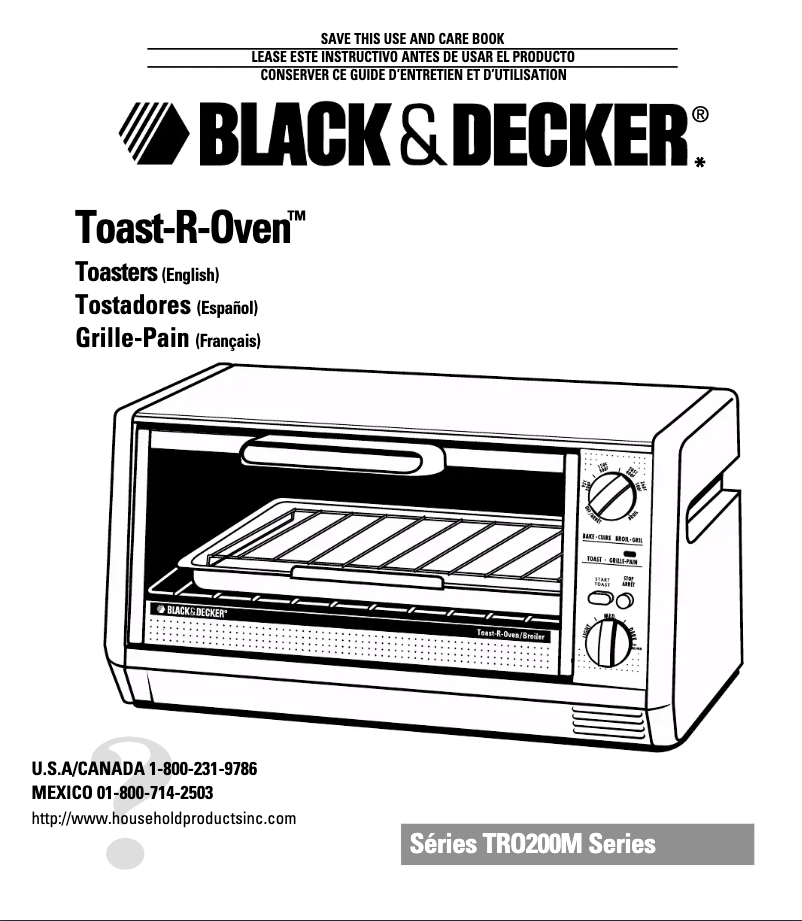 Page 1 de la notice Manuel utilisateur Black & Decker TRO200M