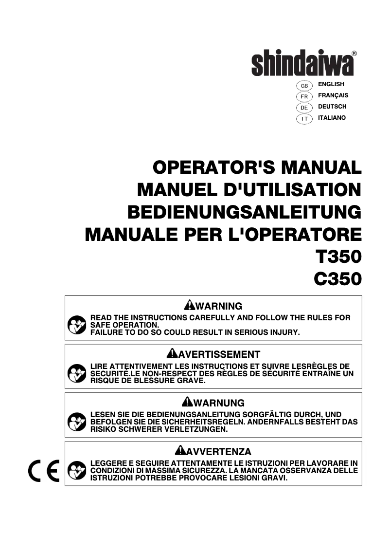 Imagen de la primera página del manual del dispositivo T350