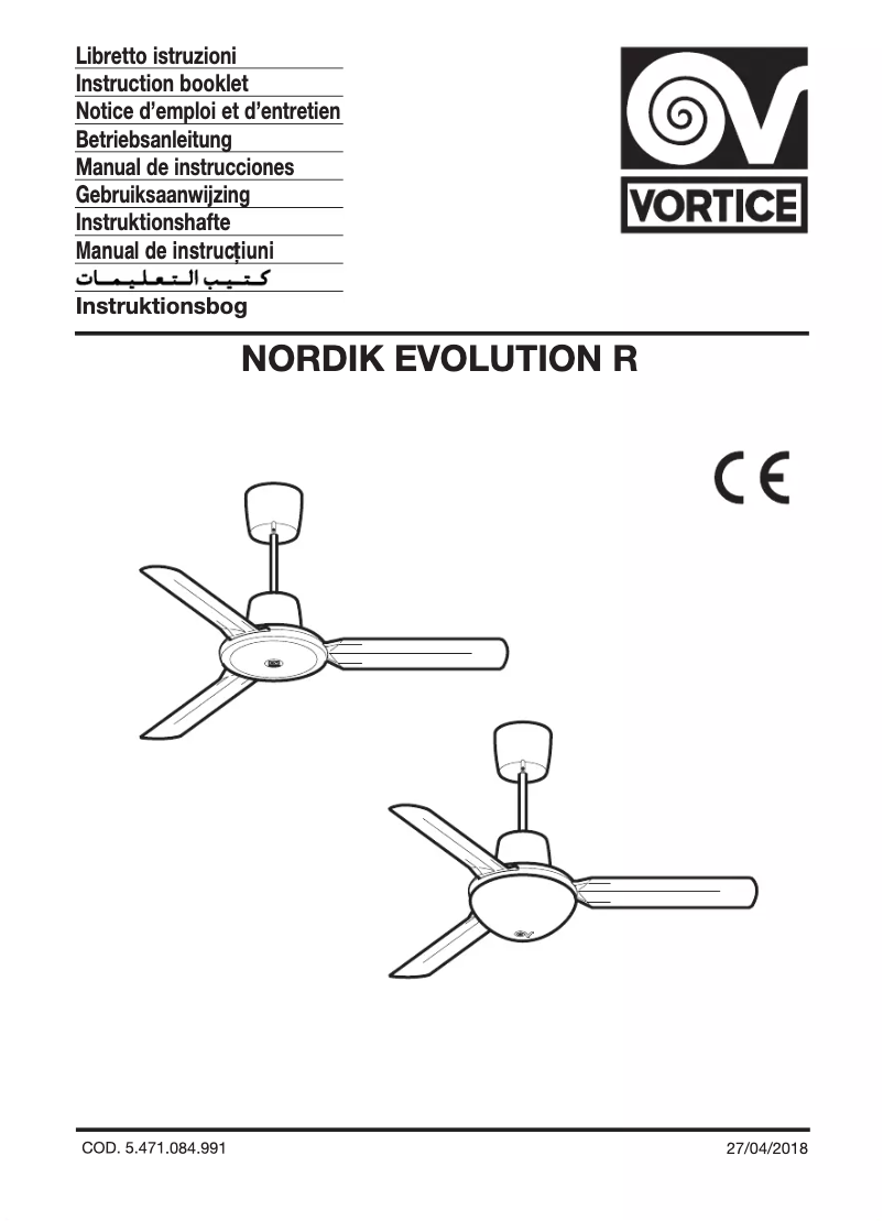 Page n°1 - Manuel utilisateur Vortice Nordik Evolution 140 WE