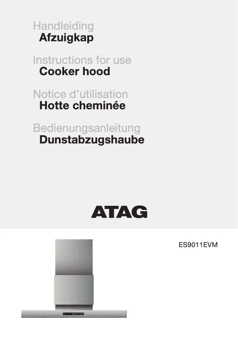 Page 1 de la notice Mode d'emploi Atag ES9011EVM