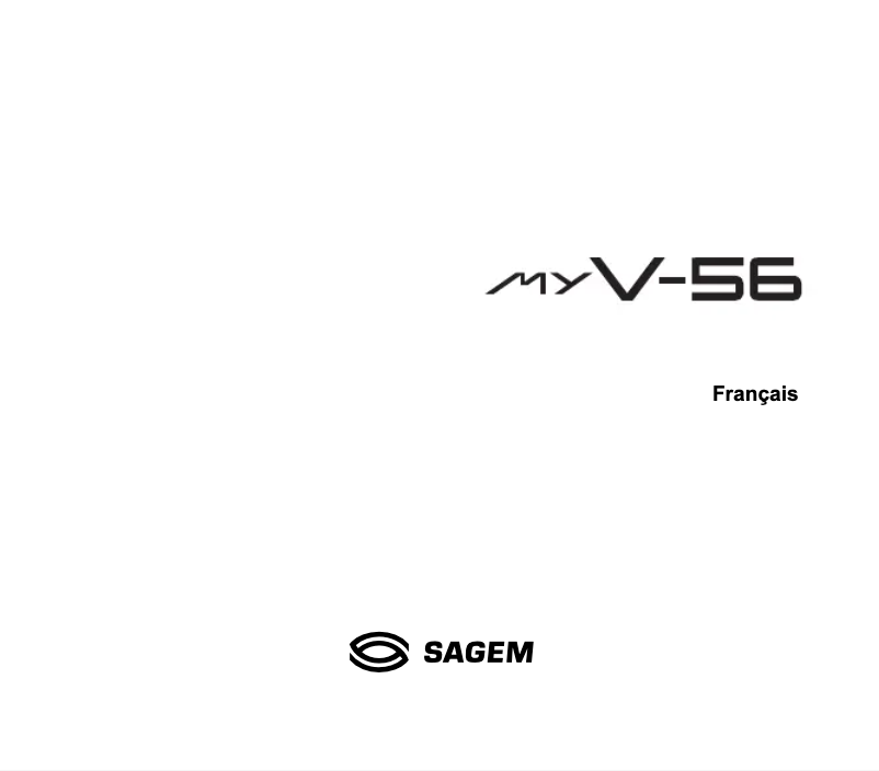 Page n°1 - Manuel utilisateur Sagem myV-56