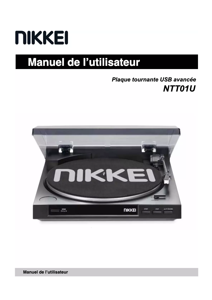 Image de la première page du manuel de l'appareil NTT01U