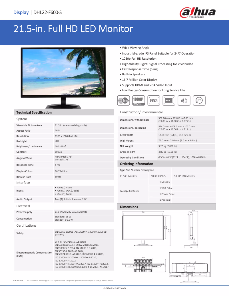 Image de la première page du manuel de l'appareil DHL22-F600-S