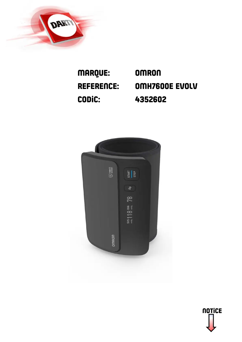 Page 1 de la notice Manuel utilisateur Omron EVOLV