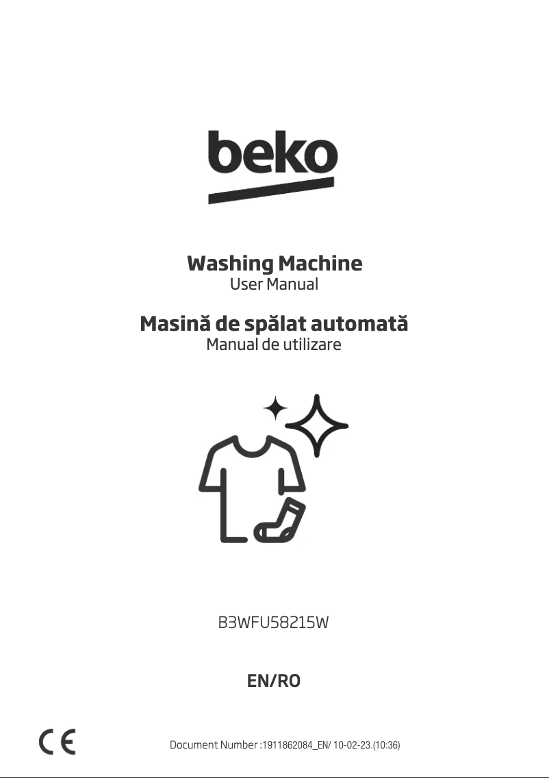 Image de la première page du manuel de l'appareil B3WFU58215W