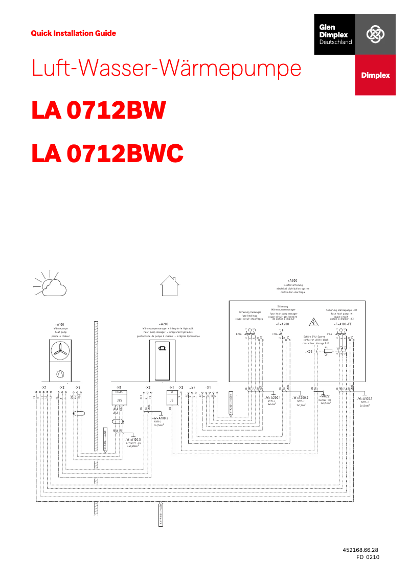 Page 1 de la notice Manuel utilisateur Dimplex LA 0712BWC
