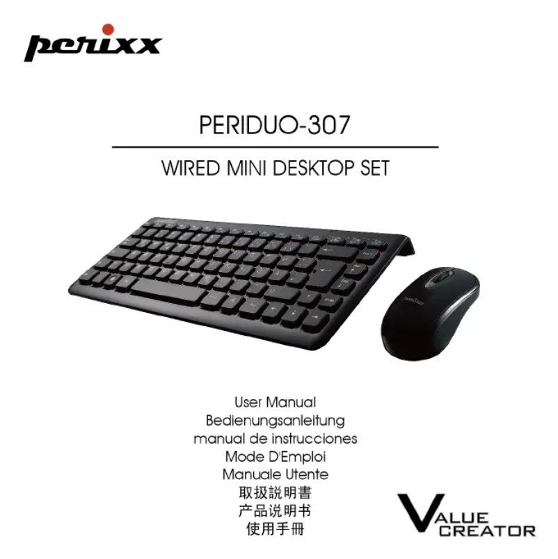 Page n°1 - Manuel utilisateur Perixx Periduo-307