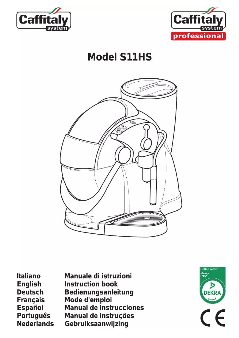 Page 1 de la notice Manuel utilisateur Caffitaly Nautilus S11