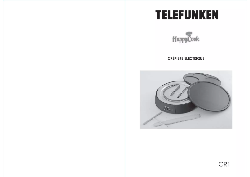 Page n°1 - Manuel utilisateur Telefunken HappyCook CR-1BL