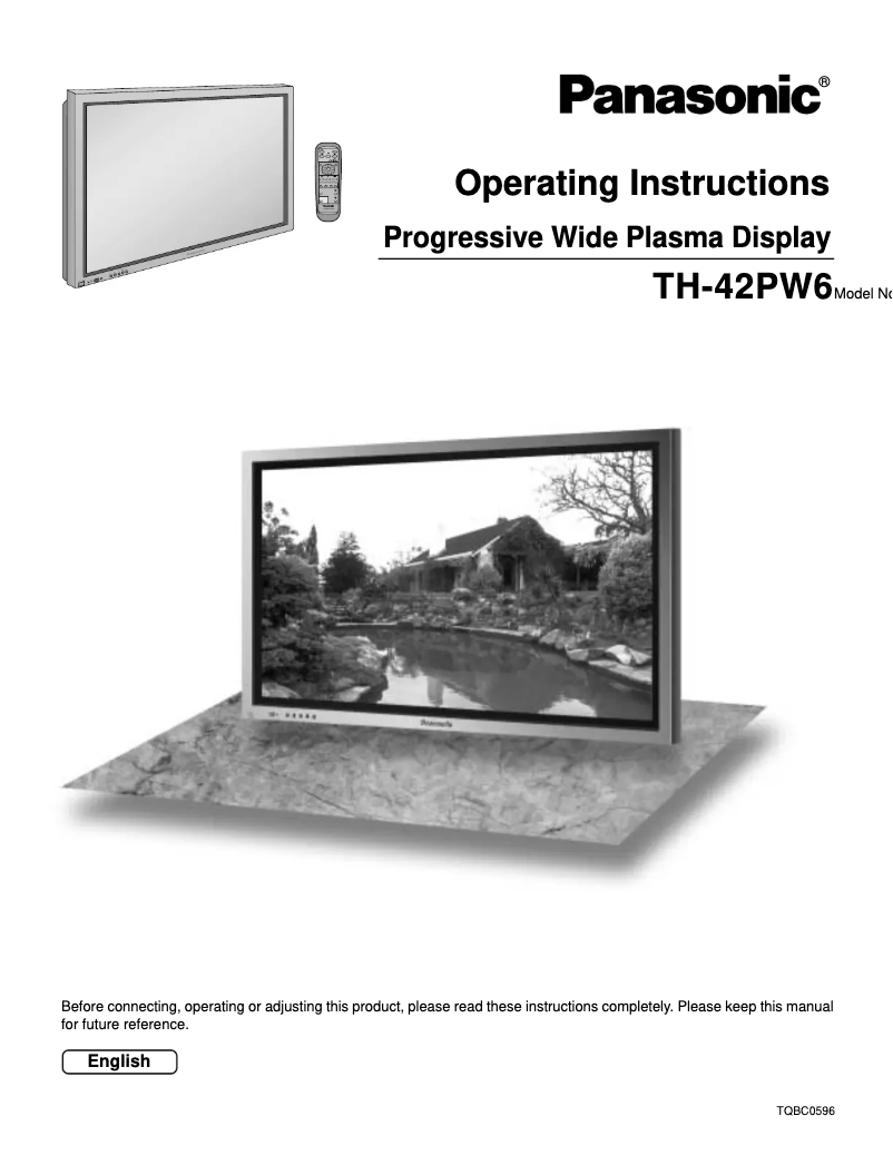 Page 1 de la notice Manuel utilisateur Panasonic TH-42PW6LZ