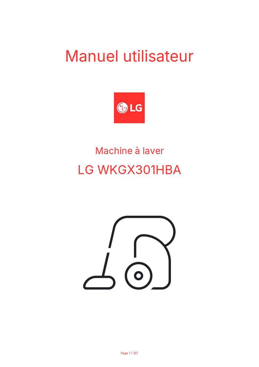 Image de la première page du manuel de l'appareil WKGX301HBA