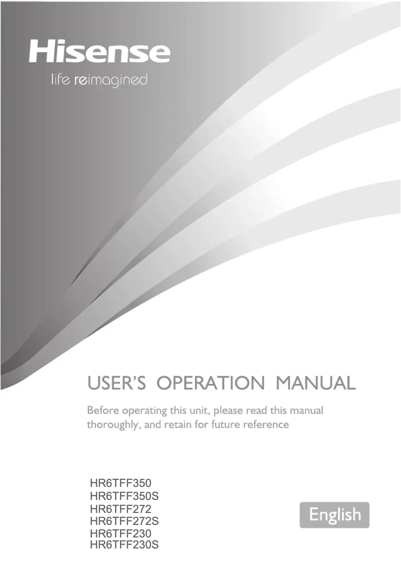 Image de la première page du manuel de l'appareil HR6TFF272