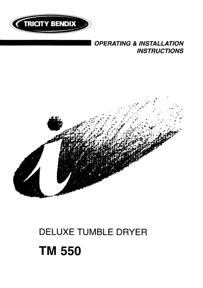 Page 1 de la notice Manuel utilisateur Tricity Bendix TM 550