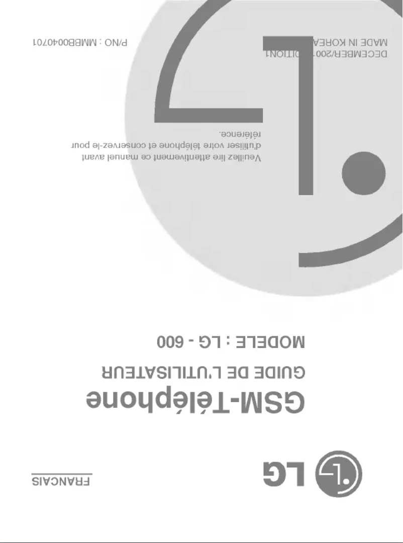 Image de la première page du manuel de l'appareil 600