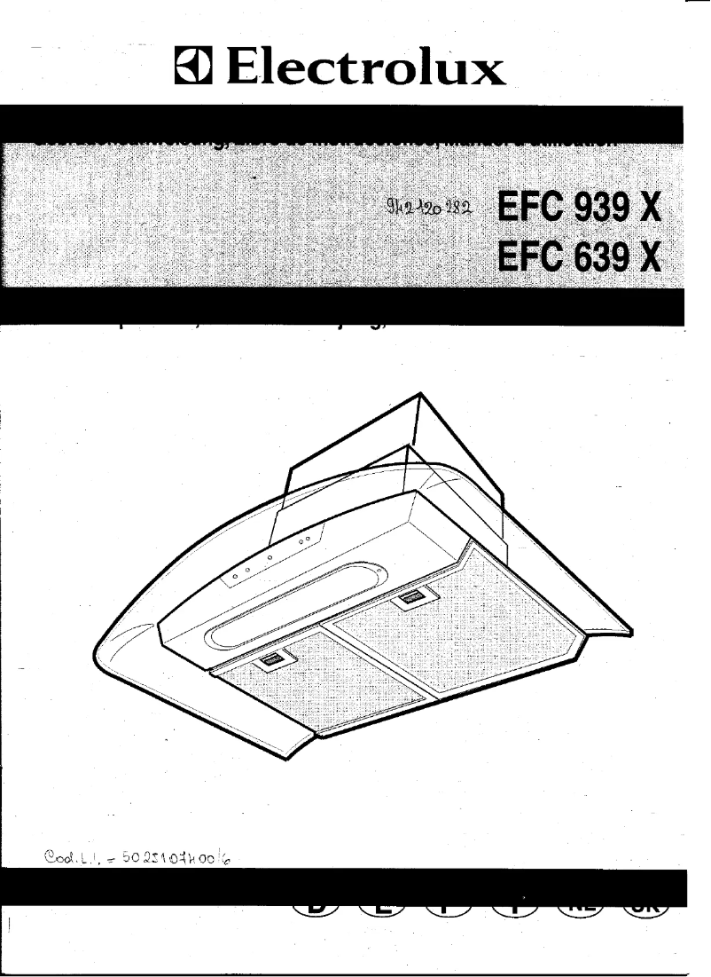Page n°1 - Manuel utilisateur Electrolux EFC 939 x
