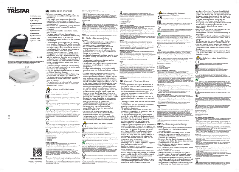 Page 1 de la notice Manuel utilisateur TriStar SA-3050