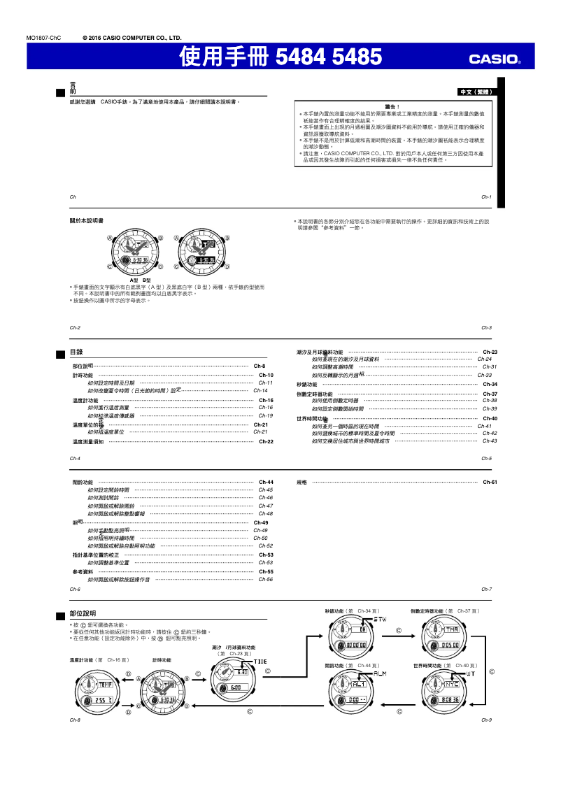Page n°1 - Manuel utilisateur Casio G-Shock GAX-100