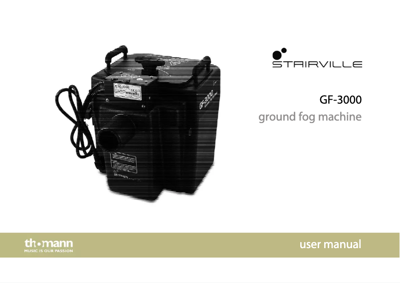 First page image of the manual for GF-3000