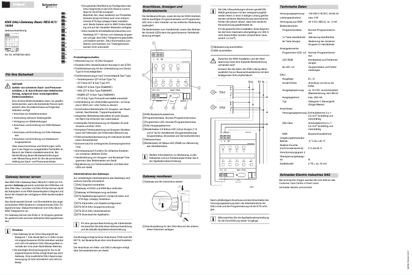 Page 1 de la notice Manuel utilisateur Schneider MTN6725-0003
