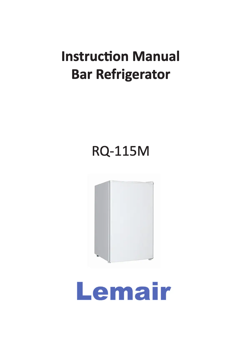 Page 1 de la notice Manuel utilisateur Lemair RQ-115M