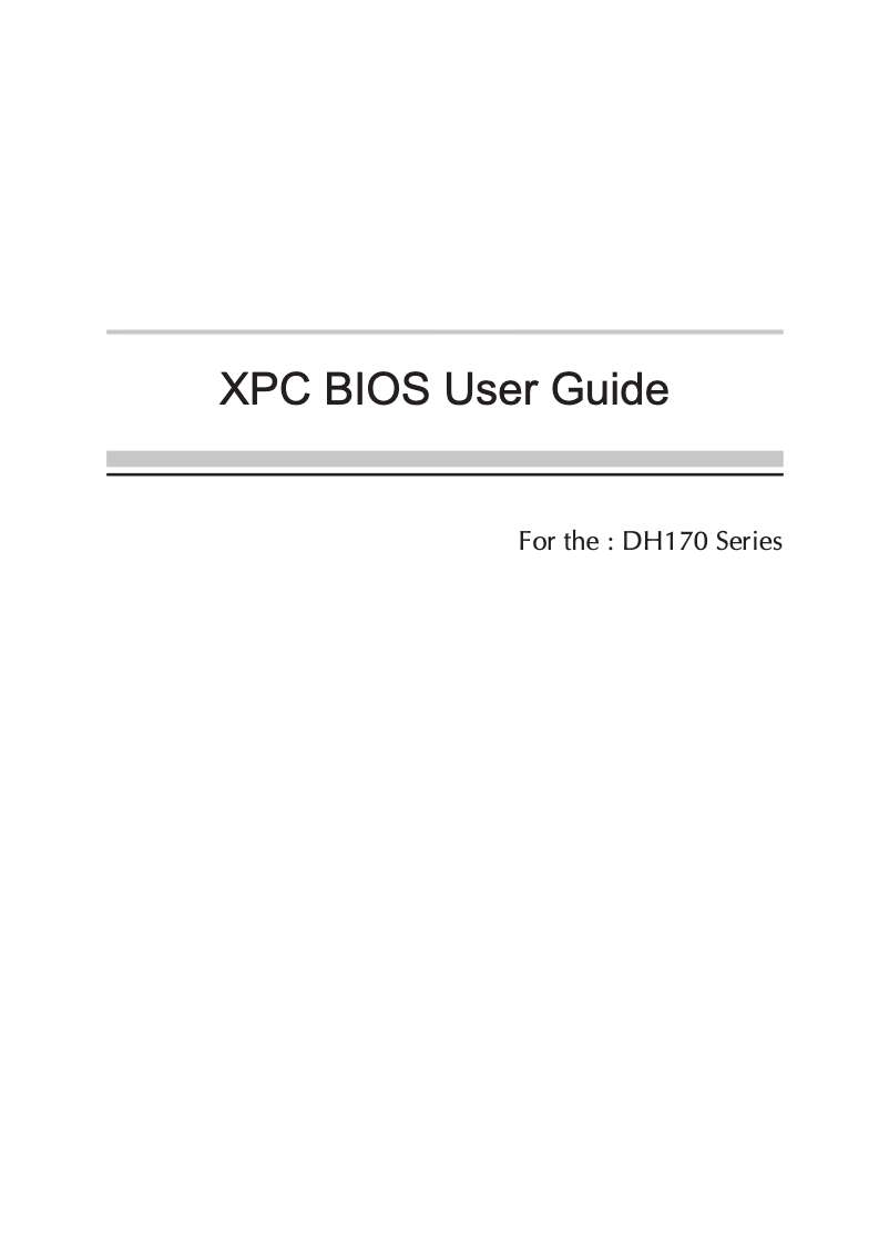 Page 1 de la notice Manuel utilisateur Shuttle XPC DH170