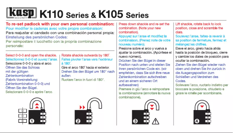 Page 1 de la notice Manuel utilisateur Kasp K10530BLAD