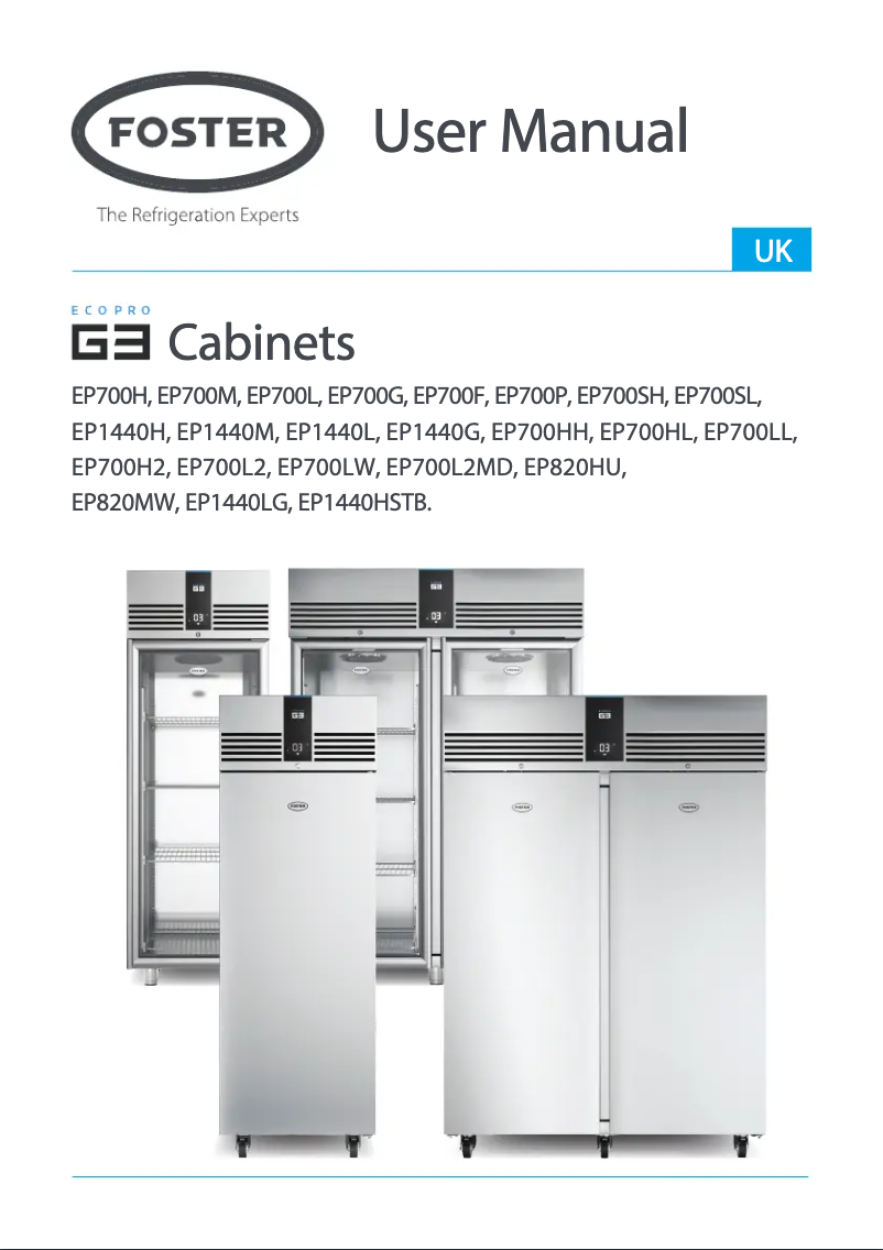 Page n°1 - Manuel utilisateur Foster G3 EP700L2