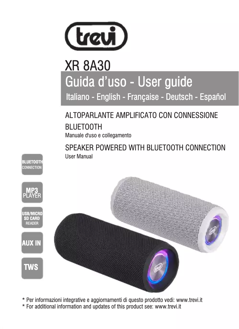 Page n°1 - Manuel utilisateur Trevi XR 8A25